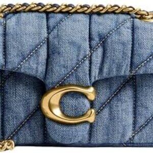 New Coach Tabby Shoulder Bag 20 with Quilting In Denim Blue